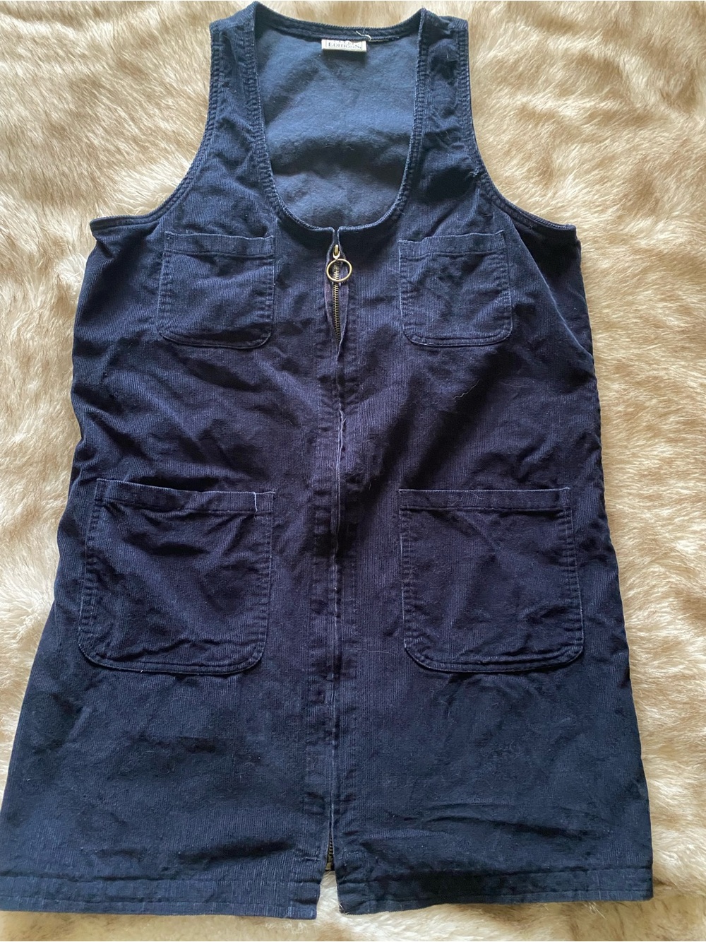 Basic Editions Navy zip up dress